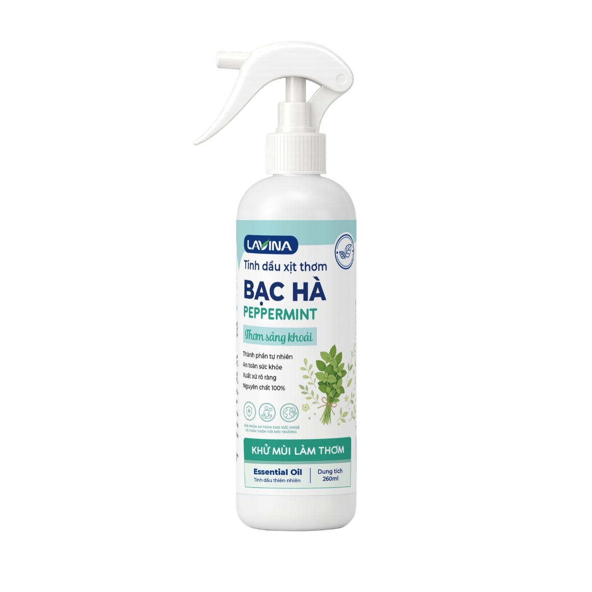 Tinh Dầu Xịt Thơm Bạc Hà Lavina 260ml