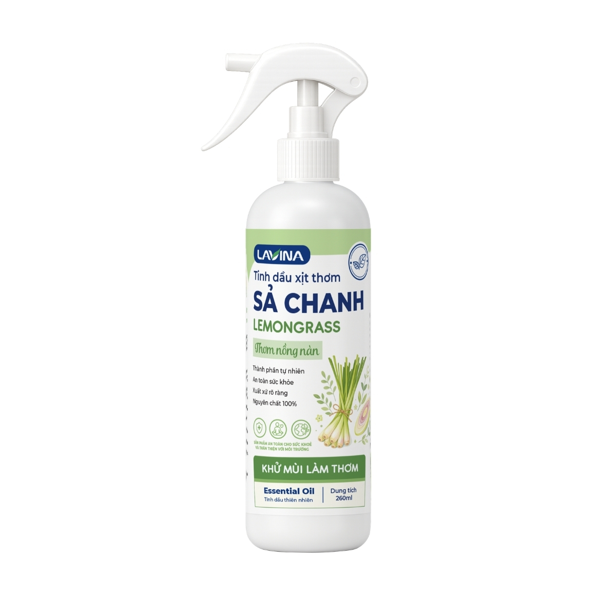 Tinh Dầu Xịt Thơm Sả Chanh Lavina 260ml